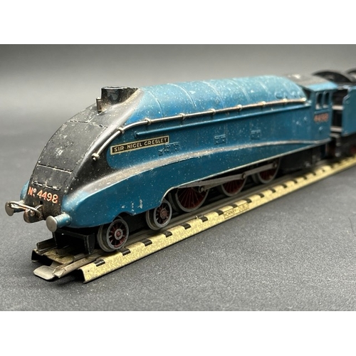 163 - Pre-war Hornby Dublo EDL1 Streamlined 4-6-2 locomotive with post-war tender No. 4498 Sir Nigel Gresl... 