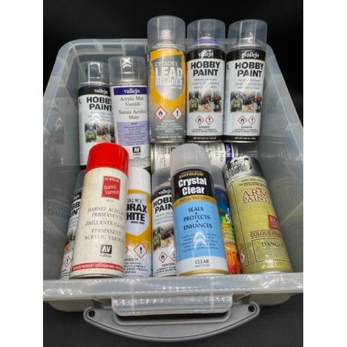 50 - 80 Spray Paints (New and open) - Humbrol & Tamiya. (19000g)
£30 delivery charge up to 25kg.