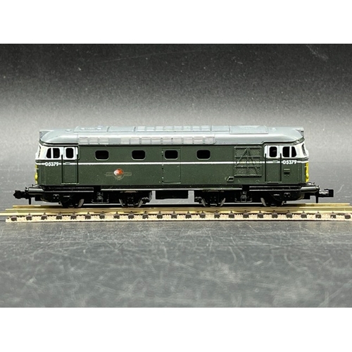 156 - Vintage Hornby Minitrix N.102 Passenger Set which includes Minitrix N204 Class 27 D5379 in BR green,... 