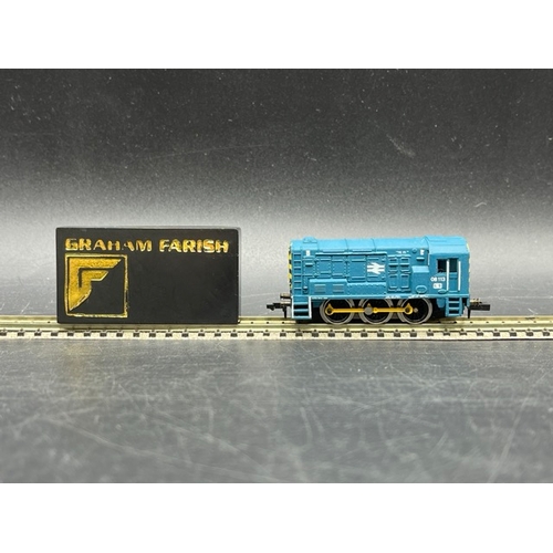 153 - Two N gauge BR Diesel Locomotives, Tested Runners
(300g)
Graham Farish 1007 Class 08 Shunter 08113/0... 