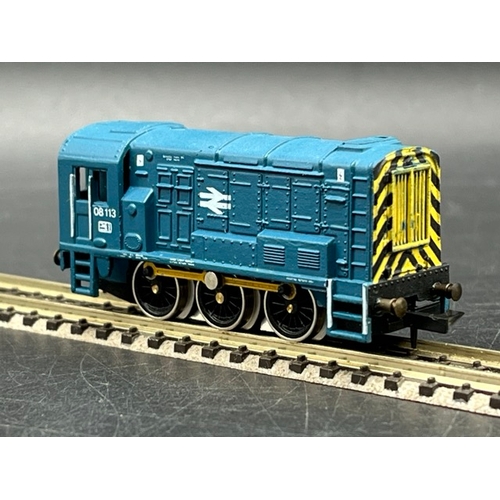 153 - Two N gauge BR Diesel Locomotives, Tested Runners
(300g)
Graham Farish 1007 Class 08 Shunter 08113/0... 