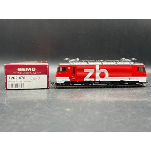 118 - Bemo HOm 1:87 scale Zentralbahn electric loco DCC with three corresponding, each boxed and Tested Ru... 