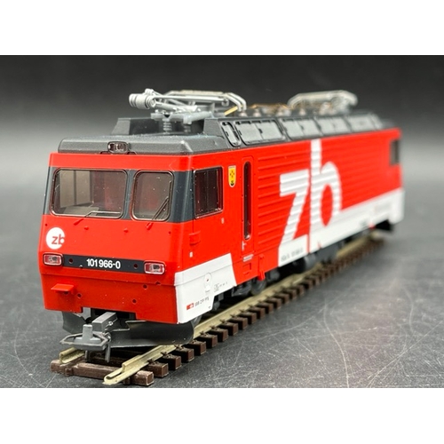 118 - Bemo HOm 1:87 scale Zentralbahn electric loco DCC with three corresponding, each boxed and Tested Ru... 