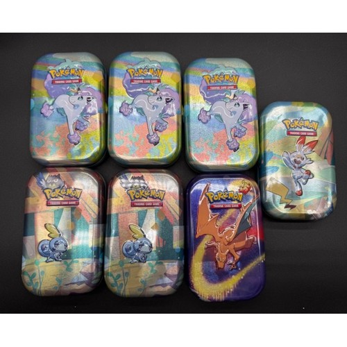 369 - Large qty Pokemon Trading Cards, Albums & Tins incl. Mewtwo, Vaporeon V, MalamarEx & Lugia Break Hol... 