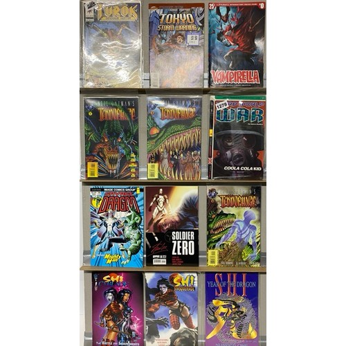 20 - 56 Comics (including Valiant, Unity, Eclipse, Aardvark, Adventure Comics, Kiwi Studios and SLG.) 450... 