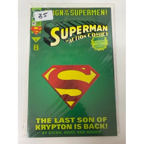 32 - 15 DC Collectors Edition Comics 
5 Superman issue 687
3 The man of steel number four of six
Superman... 