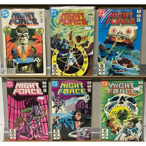 33 - 36 DC comics including Camelot 3000, the Savage Hawke man, Knight force, Egypt the book of the name ... 