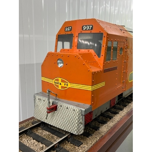 6 - 5 inch gauge Santa Fe 997 EMD SD60 style Diesel Locomotive in Good condition
From the Rob Denton col... 