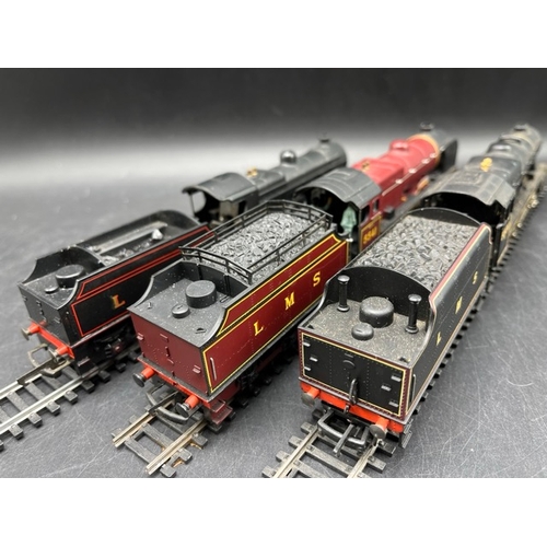 97 - Three OO gauge LMS Steam Locomotives, each Tested Runner
(1400g)
Hornby R357 Patriot Class 4-6-0 'Du... 