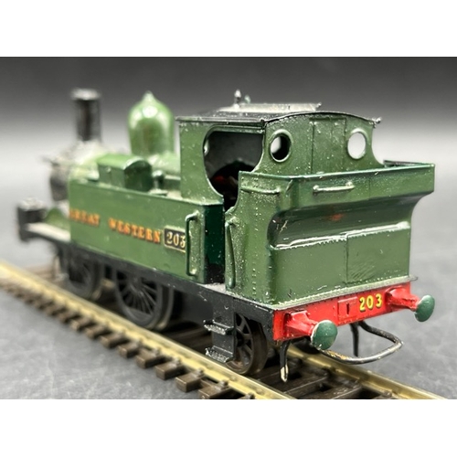 51 - Kit-built OO gauge Great Western 0-4-2T locomotive #203, Tested Runner 
(200g)
Metal construction
Fi... 