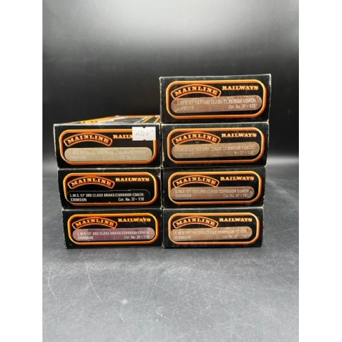 189 - Seven OO gauge LMS Mainline boxed coaches 'Ready-to-Roll'
(1400g)
Mainline 37109 LMS 57' 1st/3rd (CK... 