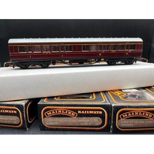 189 - Seven OO gauge LMS Mainline boxed coaches 'Ready-to-Roll'
(1400g)
Mainline 37109 LMS 57' 1st/3rd (CK... 