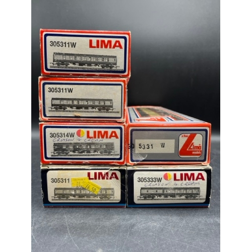 190 - Six OO gauge Crimson & Cream boxed coaches 'Ready-to-Roll'
(1400g)
Lima L305311 Mk1 CK Corridor Comp... 