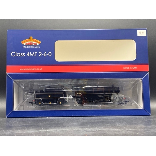 74 - Bachmann Branchline 32-955 Standard class 4MT 2-6-0 76109 in BR lined black with late crest
(800g)
B... 