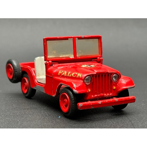 270 - Tekno 445 Scania Vabis Fire truck, with Tekno 814 Jeep - vintage Made in Denmark
(350g)
Fire truck l... 