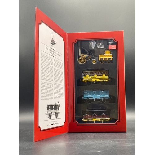 36 - 'DCC Fitted' Hornby R3956 Stephenson's Rocket 0-2-2 'Royal Mail' train pack with three Liverpool and... 