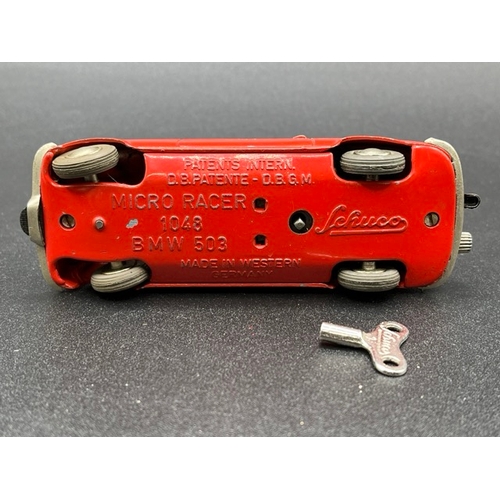 257 - Two Schuco Micro Racers
(300g)
Schuco Micro Racer 1038 Mercedes 220S with key - Operation not perfec... 