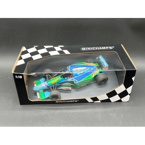 295 - Three Minichamps (Paul's Model Art) Benetton F1 Racing Cars 1/18 scale
(2500g)
Benetton Ford B194 GP... 
