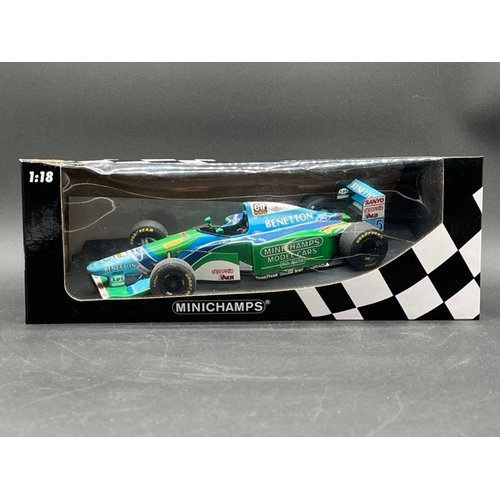 295 - Three Minichamps (Paul's Model Art) Benetton F1 Racing Cars 1/18 scale
(2500g)
Benetton Ford B194 GP... 