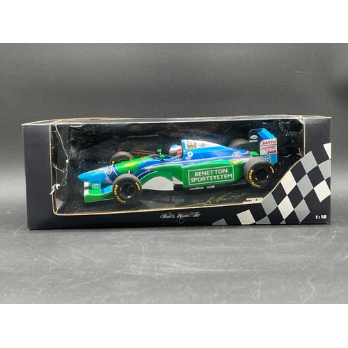 295 - Three Minichamps (Paul's Model Art) Benetton F1 Racing Cars 1/18 scale
(2500g)
Benetton Ford B194 GP... 