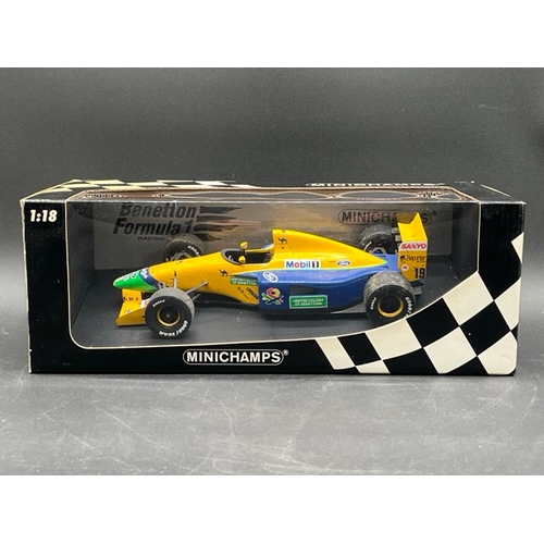 296 - Three Minichamps (Paul's Model Art) Schumacher F1 Racing Cars 1/18 scale
(2500g)
Jordan Ford 191 Bel... 