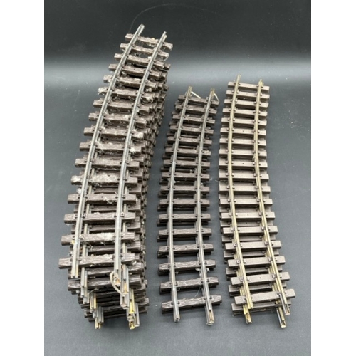 11 - Mostly LGB G scale track
(14500g)
Points:
LGB 1210 30deg RH 300mm (2)
LGB 1215 30deg LH 300mm (2)
LG... 