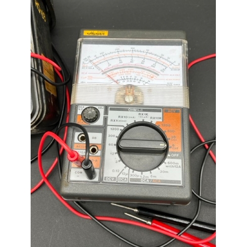 238 - Vintage Simpson Volt meter along with Hansen AT-2100 Multimeter
(2000g)