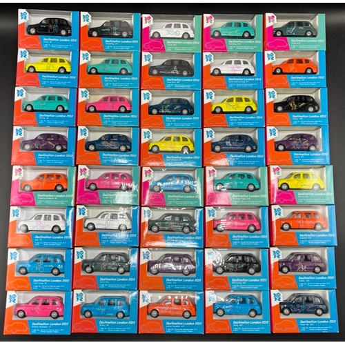 262 - 88 Corgi London 2012 Olympic Taxis and Buses
(6800g)
One full set of 40 'Destination London 2012' Ta... 