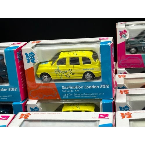 262 - 88 Corgi London 2012 Olympic Taxis and Buses
(6800g)
One full set of 40 'Destination London 2012' Ta... 