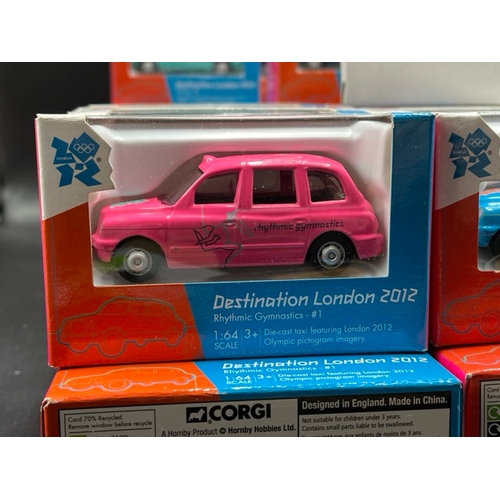 262 - 88 Corgi London 2012 Olympic Taxis and Buses
(6800g)
One full set of 40 'Destination London 2012' Ta... 