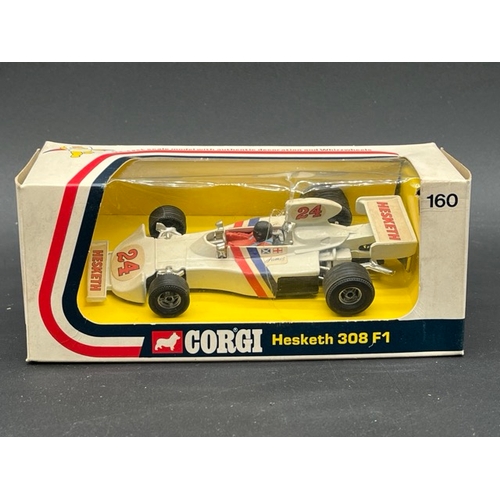 263 - Six Corgi and a Dinky F1 boxed racing cars with
(2300g)
two Universal F1 cars, four Shell Sports Car... 