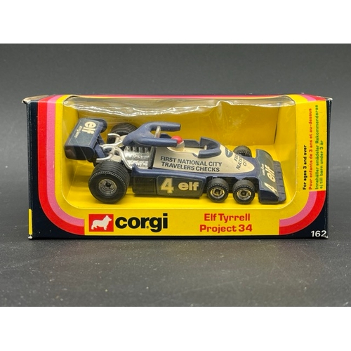 263 - Six Corgi and a Dinky F1 boxed racing cars with
(2300g)
two Universal F1 cars, four Shell Sports Car... 