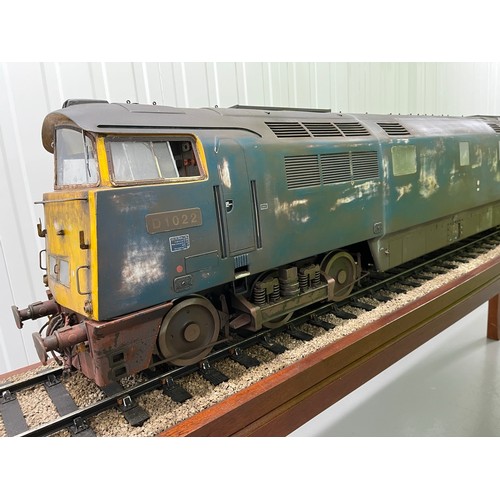 3 - 5 inch gauge Class 52 D1022 'Western Sentinel' in expertly Weathered condition
From the Rob Denton c... 