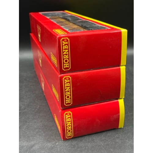 393 - Three OO gauge Hornby LNER Gresley Suburban Teak boxed coaches 'Ready-to-Roll' 
(700g)
Appearing 'As... 