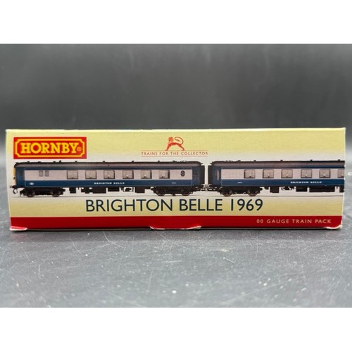 176 - Hornby R2988X Class 5BEL Pullman Brighton Belle 1967 2 Car Pack (2 X Drive MTR. Brake 3rd) DCC Fitte... 