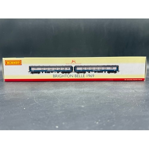 176 - Hornby R2988X Class 5BEL Pullman Brighton Belle 1967 2 Car Pack (2 X Drive MTR. Brake 3rd) DCC Fitte... 