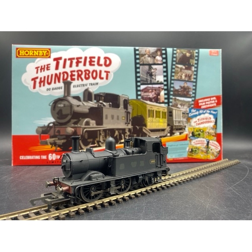 178 - Hornby R3186 Trains On Film: Titfield Thunderbolt train pack with 14xx, lowmac, toad brake van & DVD... 