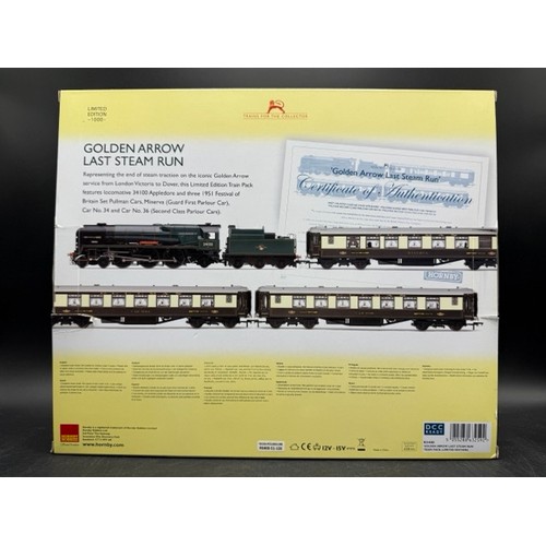 186 - Hornby R3400 Golden Arrow Last Steam Run Train Pack with Rebuilt 'West Country' 4-6-2 34100 