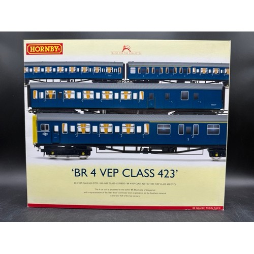 189 - Hornby R2946X Class 423 VEP 4 car EMU in BR Blue - DCC Fitted. Tested Non Runner. 
(1100g)
Tested No... 