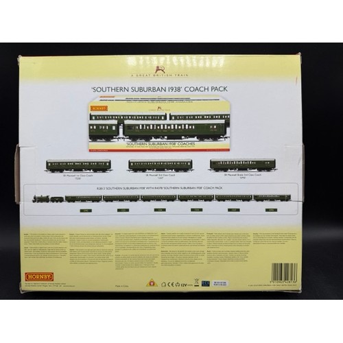 191 - Hornby R2813 Southern Suburban 1938 with T9 and 3 Maunsell (high window) coaches - Tested Non Runner... 