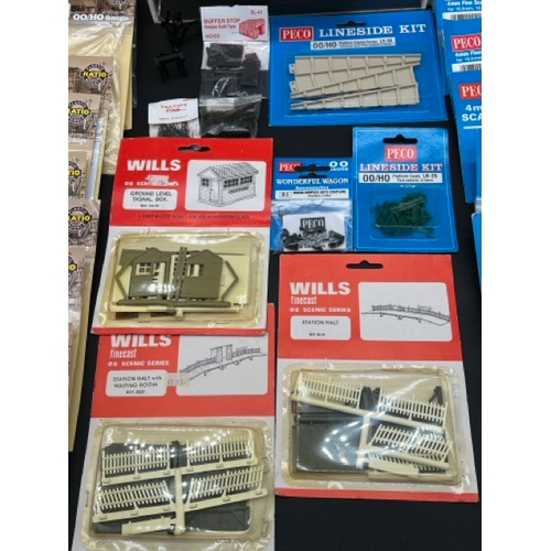 114 - A Job Lot of Sealed un-used OO gauge model railway kits, track components and two Hornby Point motor... 