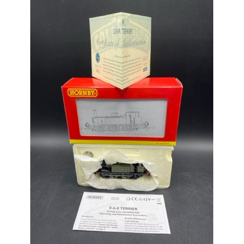 340 - Four OO boxed Hornby Shunters - Tested Runners
(700g)
Hornby R2453 Class B7 Pug 0-4-0ST 51218 in BR ... 