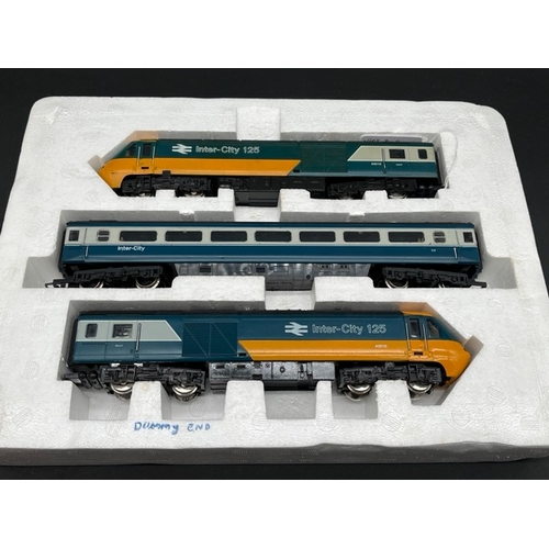 199 - Hornby R332 Class 43 HST 43010 & 43010 in BR Inter-City Blue & Grey with Mk3 coach - Tested Poor Run... 