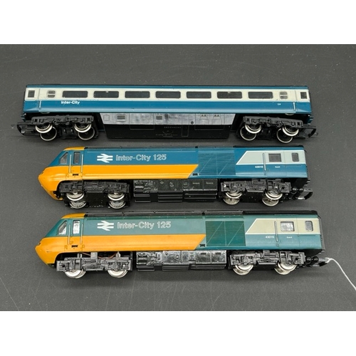 199 - Hornby R332 Class 43 HST 43010 & 43010 in BR Inter-City Blue & Grey with Mk3 coach - Tested Poor Run... 