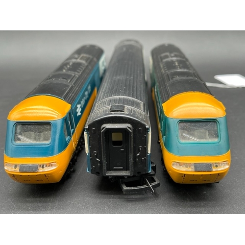 199 - Hornby R332 Class 43 HST 43010 & 43010 in BR Inter-City Blue & Grey with Mk3 coach - Tested Poor Run... 