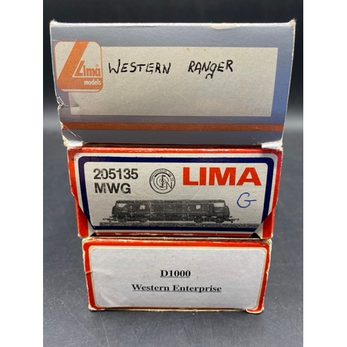 352 - 3 Boxed Lima Western Diesel Locomotives - Tested Runners
(1500g)
Lima L205134 Class 52 D1003 'Wester... 