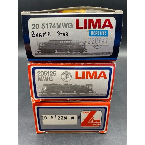 354 - 3 Boxed Lima Diesel/Electric Locomotives - 1 Tested Runner
(1300g)
Lima L205174 Class 33 33056 'The ... 