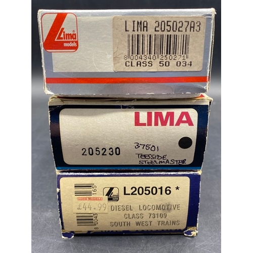 359 - 3 Boxed Lima Diesel/Electric locomotives - Tested Runners
(1300g)
Lima L205230a Class 37 37501 