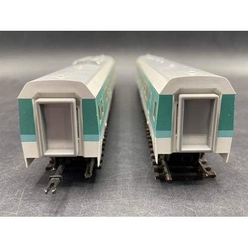 147 - Fleischmann 2 Car DMU White/Aqua Blue livery of the DB - Tested Runners
(600g)
Nos: 610 507-6 and 61... 