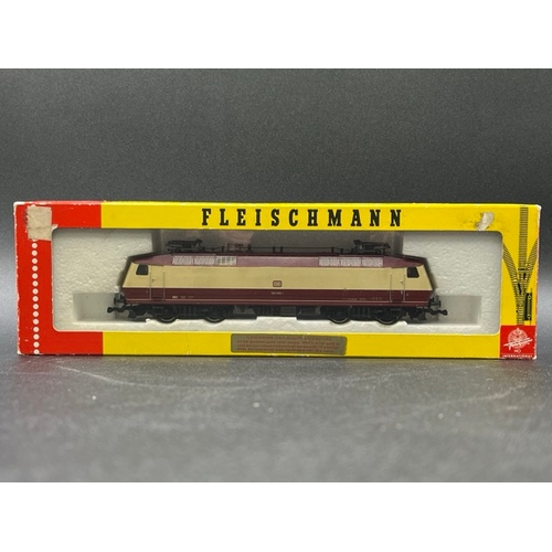 148 - Two HO gauge boxed Fleischmann Locomotives - both Tested Runners
(1100g)
Fleischmann 4375 Class BR 1... 